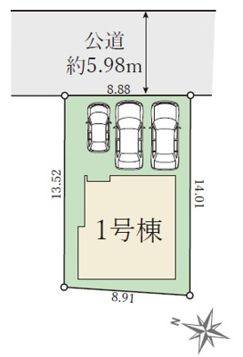 【区画図】 | 小束山本町２丁目　新築戸建