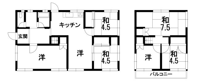 真岡市八木岡中古住宅の間取り