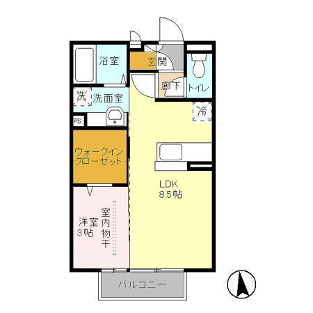 コスミオンＡの間取り