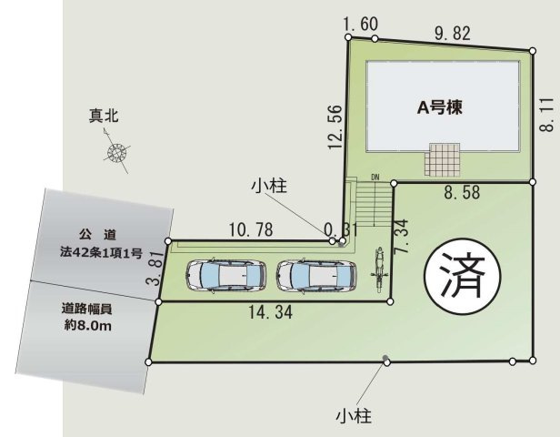 【横浜市戸塚区名瀬町770-7全2棟新築戸建て】★仲介手数料無料★（名瀬小学校・名瀬中学校）の区画図