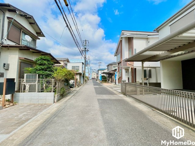 北区六が池町　2期の前面道路含む現地写真|穏やかな街並みが広がる、落ち着いた住環境です