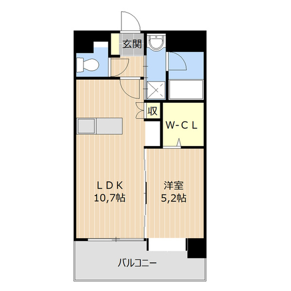 熊本市東区長嶺西１丁目の賃貸マンションの間取り