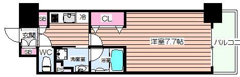 【間取り】 | アーバネックス堂島 | 人気の1ＬＤＫ