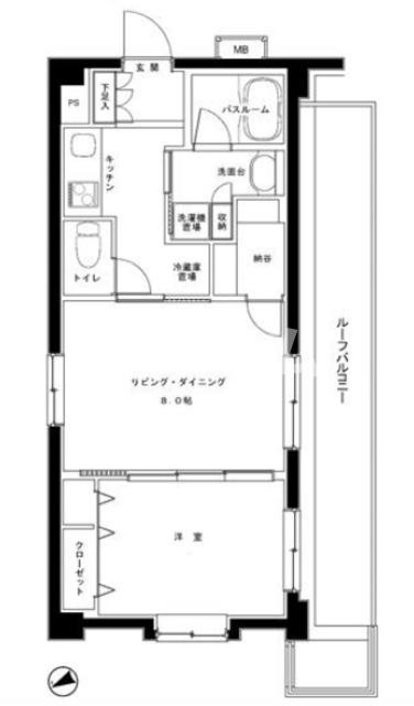 練馬区富士見台２丁目の賃貸マンションの間取り