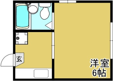 神戸市兵庫区塚本通６丁目のアパートの間取り