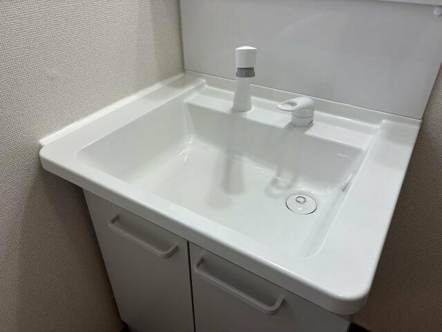テニメント逆井の洗面所|広い洗面スペース
