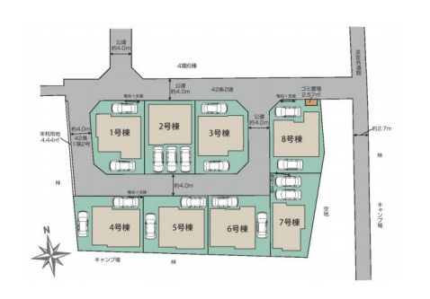 さいたま市見沼区南中野　ガーデンパーク　5期　新築一戸建て　ブルーミングガーデン　02の区画図|2号棟