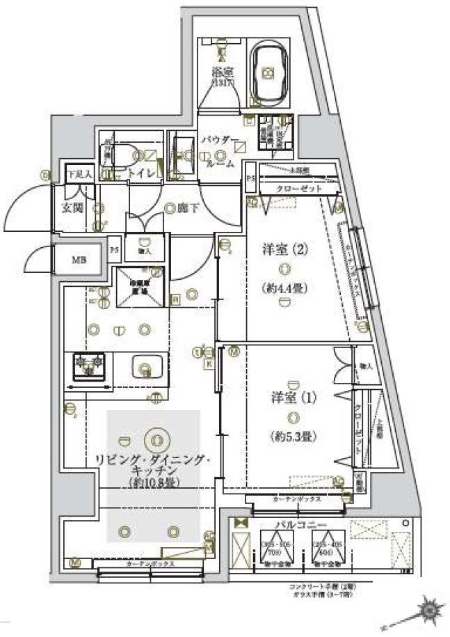 REALIZE町屋の間取り