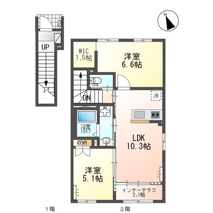 【間取り】 | ウィルヴィレッジ弐番館