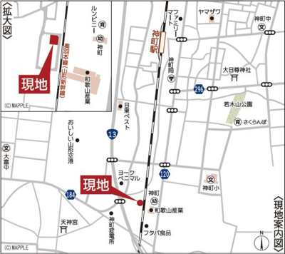 【地図】 | Cradle garden　東根市神町西第14　2号棟 | ★内覧予約でブランド米2kg★