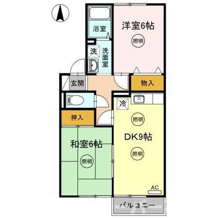 サンハイツ大麻Ａの間取り