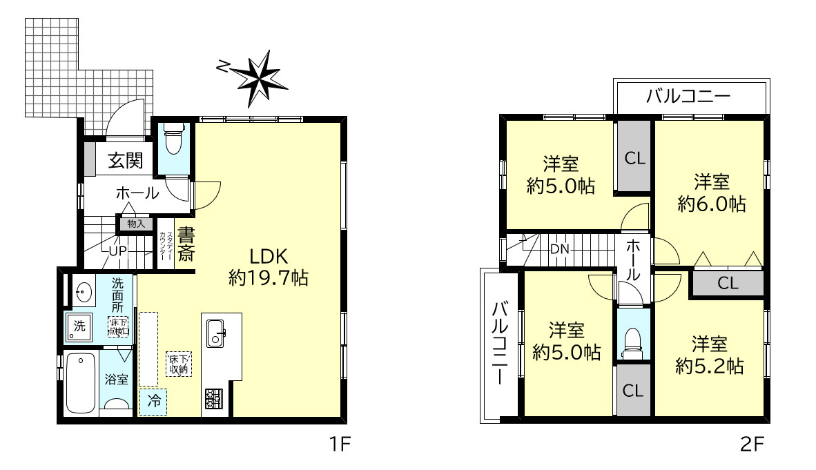 神戸市垂水区小束山本町２丁目新築戸建の間取り