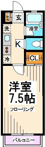世田谷区赤堤２丁目のアパートの間取り