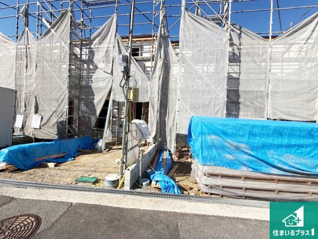 ◆柏原市玉手町　第3期　新築一戸建ての外観|現在の進捗状況です！順調に作業進行中、完成が待ち遠しいです！詳細の間取り等、お気軽にお問い合わせください！
