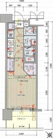 パルティール上社の間取り