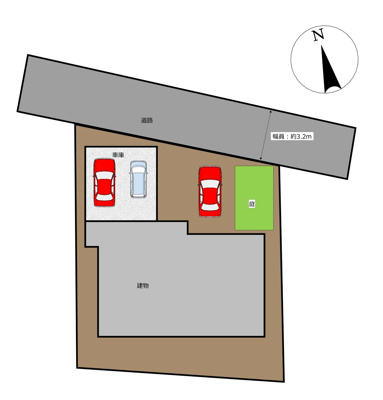 【区画図】 | 大館市字池内道上26-9・中古住宅☆リフォーム中☆