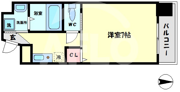 コンチネンタル難波東の間取り|コンチネンタル難波東　間取り