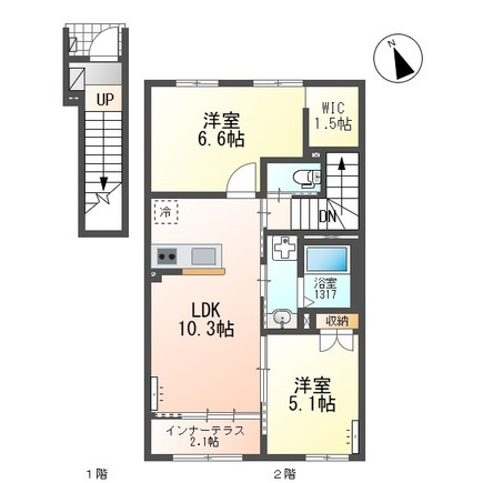 【間取り】 | ウィルヴィレッジ弐番館
