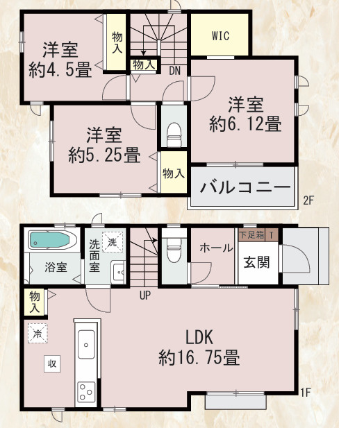 福岡市西区拾六町３丁目　B号棟の間取り
