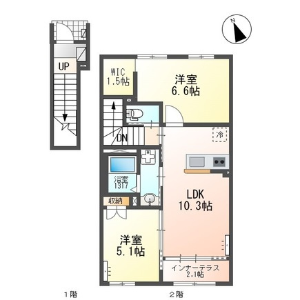 【間取り】 | ウィルヴィレッジ弐番館