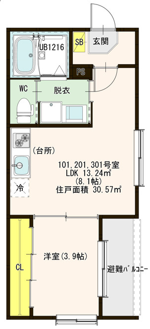 グリーンランド中小田井の間取り