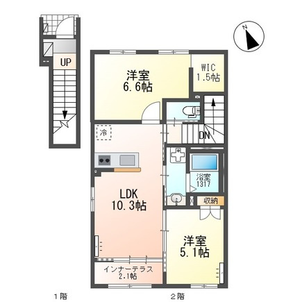 【間取り】 | ウィルヴィレッジ弐番館
