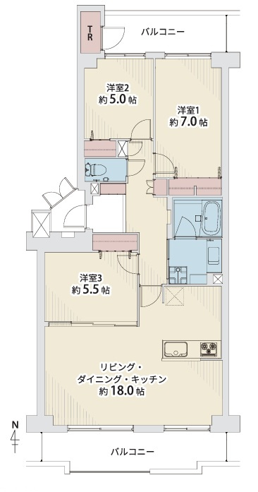 桂パークハウス西街区四番館の間取り