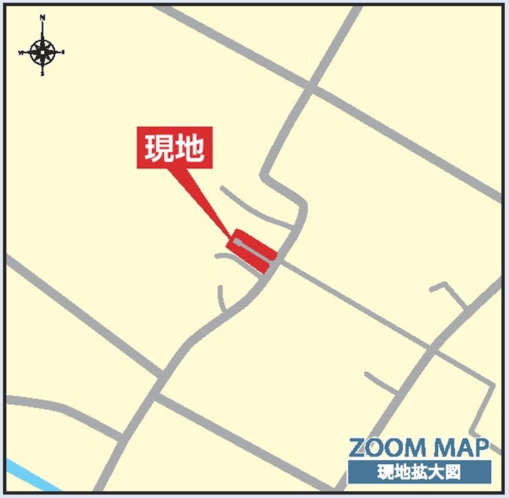 大玉村大山字行屋　　　６号棟　　　大山小学校、大玉中学区の地図|拡大案内図