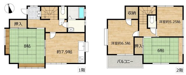 【間取り】 | 鶴ヶ島市下新田　中古戸建