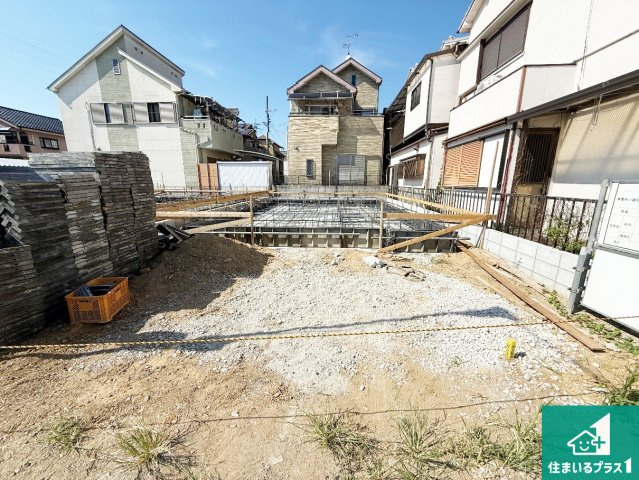柏原市玉手町　第3期　新築一戸建ての外観|現在の進捗状況です！順調に作業進行中、完成が待ち遠しいです！詳細の間取り等、お気軽にお問い合わせください！