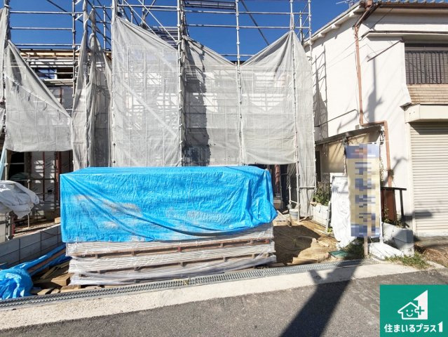 柏原市玉手町　第3期　新築一戸建ての外観|現在の進捗状況です！順調に作業進行中、完成が待ち遠しいです！詳細の間取り等、お気軽にお問い合わせください！