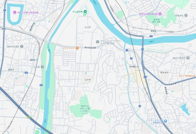 柏原市玉手町　第3期　新築一戸建ての地図