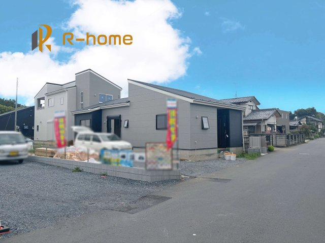 小美玉市羽刈第5　新築戸建て　1号棟の外観|ご予約を頂ければ、『平日』はもちろん『早朝』や『夜間』もご見学可能です♪お気軽にお申し付けください♪