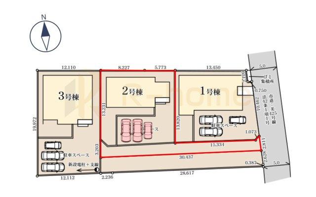 小美玉理羽刈第5　新築戸建て　2号棟の区画図|大きなお買い物だからこそ、メリット・デメリットを伝えさせて頂きます。
R-homeにお任せください♪