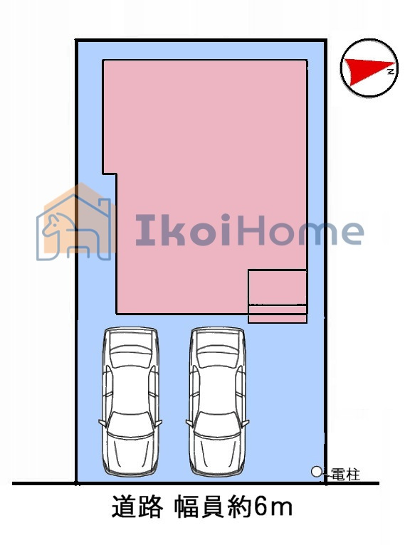 神戸市西区高津橋　新築戸建のその他|区画図です●お車は並列３台可能です！前面道路も広く約6ｍございますのでお車の出し入れも楽々！