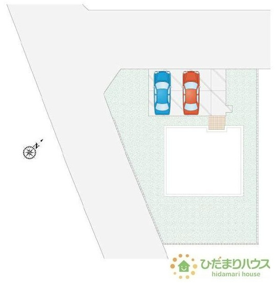 【区画図】 | 下妻市宗道　新築戸建　1号棟 | 陽当たり風通し良好の角地物件です。
（1号棟）