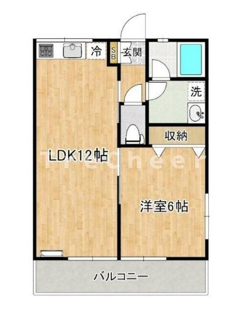 シティハイムニシダイBの間取り