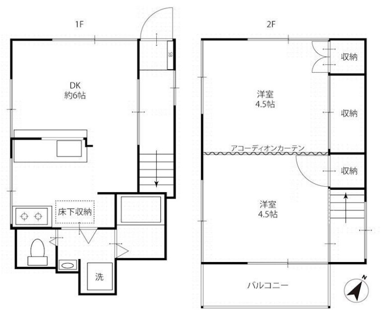北千住川田貸家の間取り