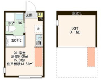 板橋区大山西町のアパートの間取り