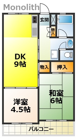 くすの木２号棟の間取り