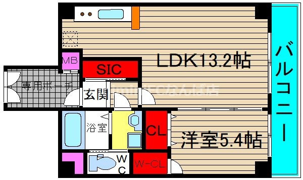 レイオス谷町の間取り