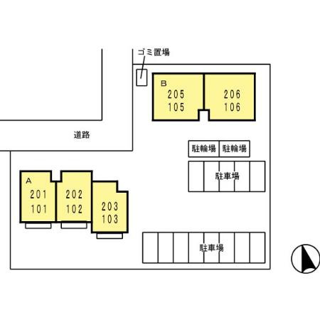 ヴェルドミール　A棟の区画図