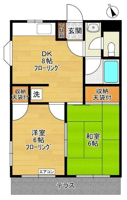 コーポ上平尾の間取り|コーポ上平尾１０３間取り