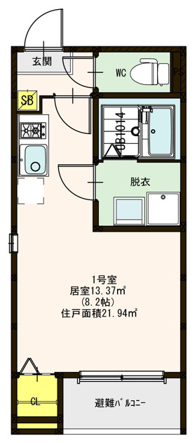 グローリー庄内緑地の間取り