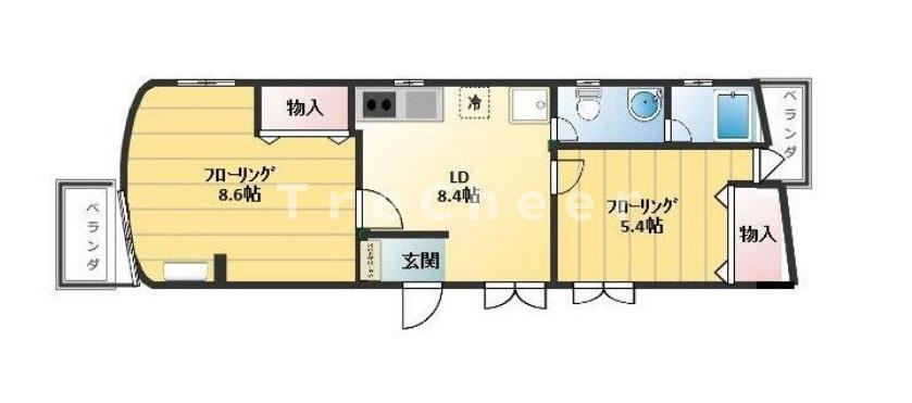 磯﨑フラツトの間取り