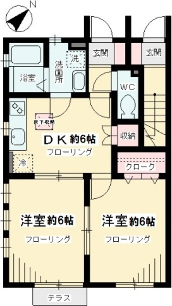 ビオトープ桜丘A棟の間取り