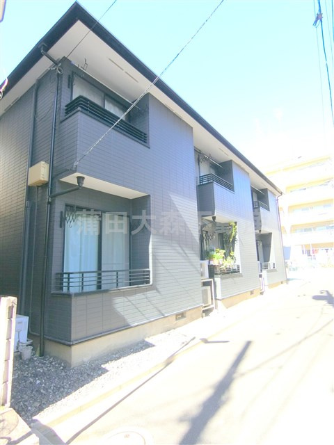M-FLATSエムフラッツの外観|1998年4月築　木造地上2階建て総戸数6戸の賃貸アパート　京急本線平和島駅最寄りの東京都大田区大森西1丁目　大森町駅とJR京浜東北線大森駅も徒歩圏内！？