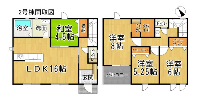 リナージュ半田市瑞穂町7丁目第1期　2号棟の間取り|○●間取り図●○
収納豊富な４LDK！収納が各居室にあり暮らしやすい間取り♪