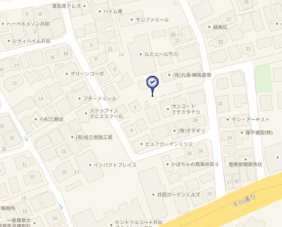 【地図】 | ソレイユイースト | ナビ検索　南田中1-14-19付近