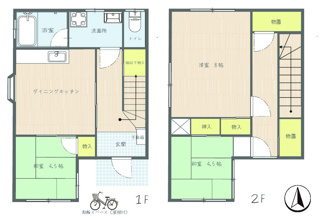 【間取り】 | リバー関Ⅱ